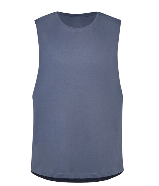 ZH137 Syzmik Mens Streetworx Sleeveless Tee, Petrol Blue, Sizes XS to 5XL