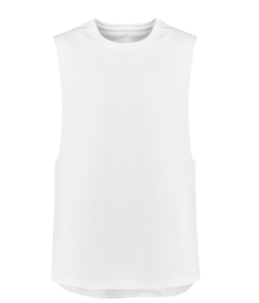 ZH137 Syzmik Mens Streetworx Sleeveless Tee, White, Sizes XS to 5XL