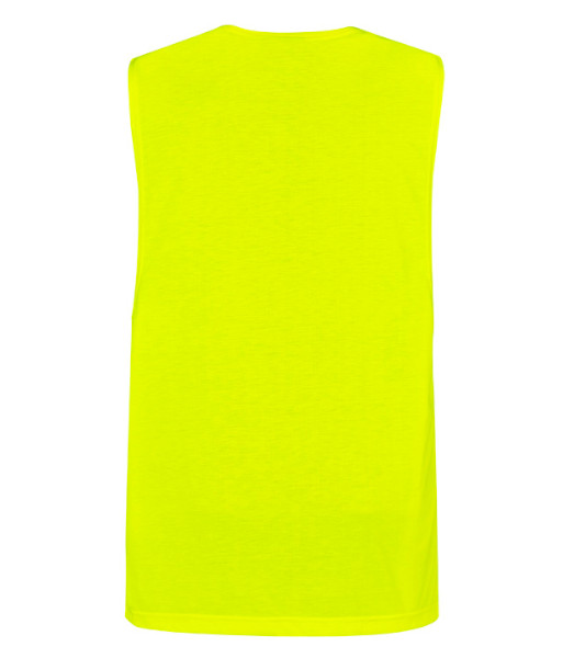 ZH297 Syzmik Mens Hi Vis Day Only Sleeveless Tee, Yellow, Sizes 2XS to 7XL