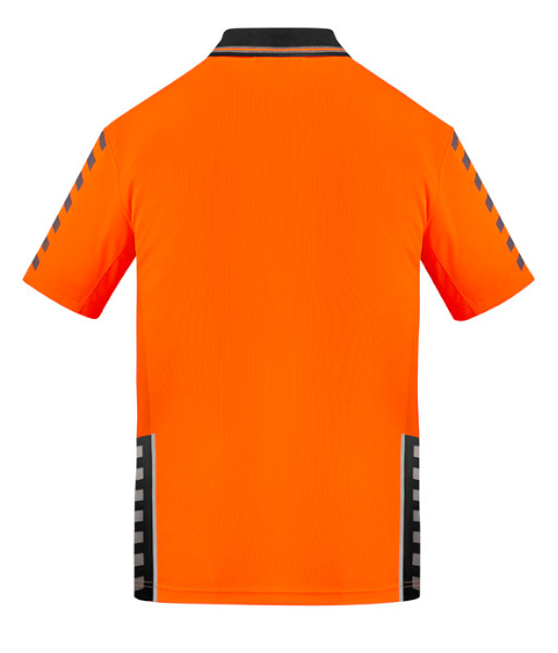 ZH320 Syzmik Mens Hi Vis Day Only Short Sleeve Komodo Polo, Orange/Black, Sizes 2XS to 7XL