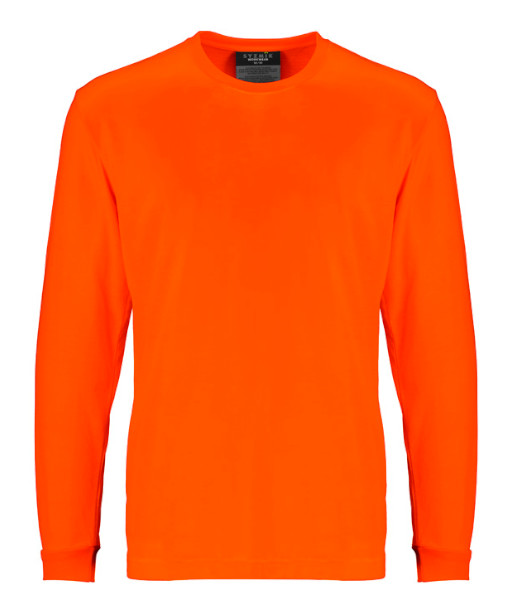 ZH390 Syzmik Mens Hi Vis Day Only Long Sleeve Tee, Orange, Sizes 2XS to 7XL