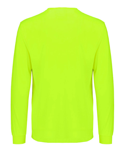 ZH390 Syzmik Mens Hi Vis Day Only Long Sleeve Tee, Yellow, Sizes 2XS to 7XL