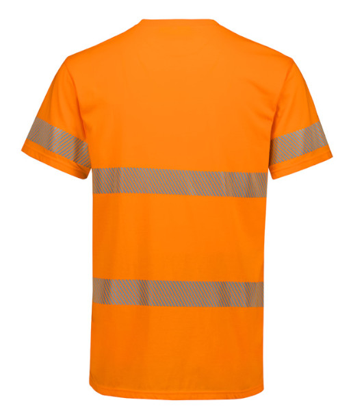 ZH510 Syzmik Mens Hi Vis Day/Night Segmented Tape Cotton Tee Shirt, Orange, Sizes 2XS to 7XL