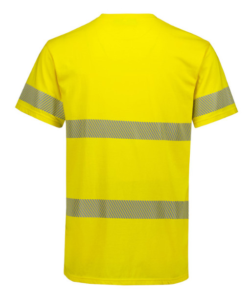 ZH510 Syzmik Mens Hi Vis Day/Night Segmented Tape Cotton Tee Shirt, Yellow, Sizes 2XS to 7XL
