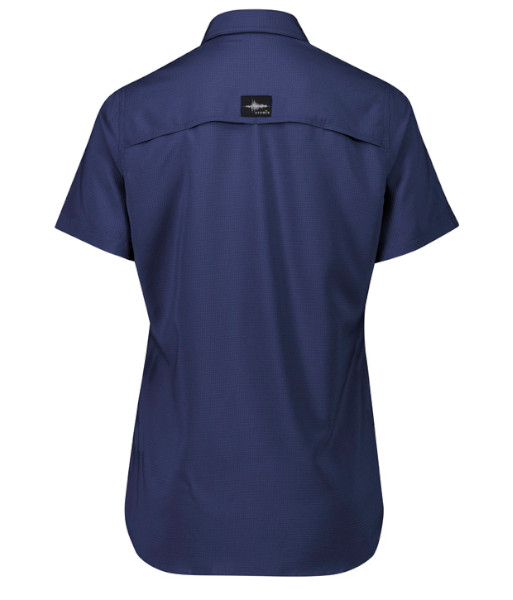 ZW765 Syzmik Womens Outdoor Short Sleeve Shirt, Navy, Sizes 6 to 24