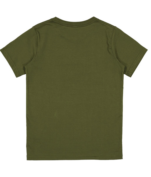 X1001K Goodmates Kids Basic Short Sleeve Cotton Tee, Army, Sizes 4 to 8