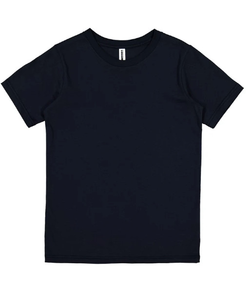 X1001K Goodmates Kids Basic Short Sleeve Cotton Tee, Navy, Sizes 4 to 8