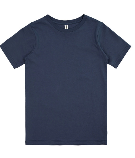 X1001K Goodmates Kids Basic Short Sleeve Cotton Tee, Steel Blue, Sizes 4 to 8