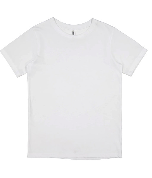 X1001K Goodmates Kids Basic Short Sleeve Cotton Tee, White, Sizes 4 to 8