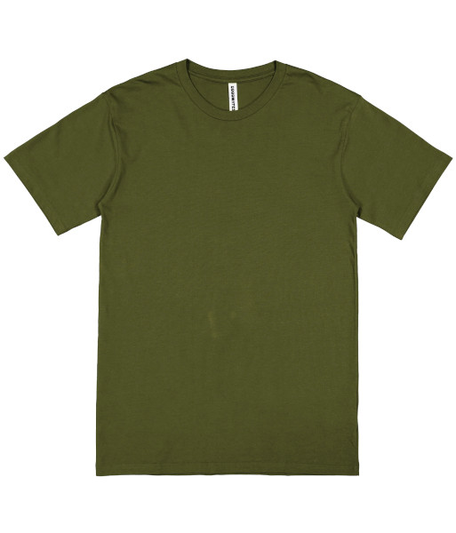 Z1001M Goodmates Mens Basic Short Sleeve Cotton Tee, Army, Sizes S to 5XL