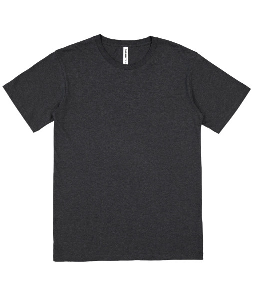 Z1001M Goodmates Mens Basic Short Sleeve Cotton Tee, Charcoal Marle, Sizes S to 5XL