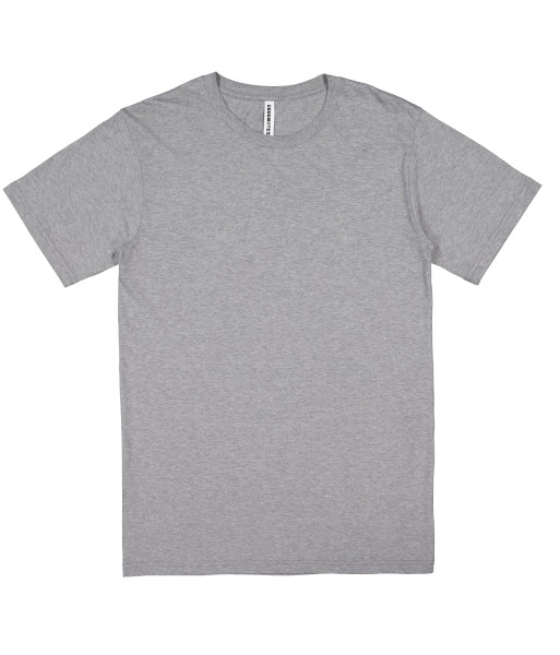 Z1001M Goodmates Mens Basic Short Sleeve Cotton Tee, Grey Marle, Sizes S to 5XL