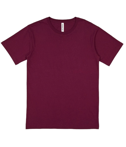 Z1001M Goodmates Mens Basic Short Sleeve Cotton Tee, Plum, Sizes S to 5XL