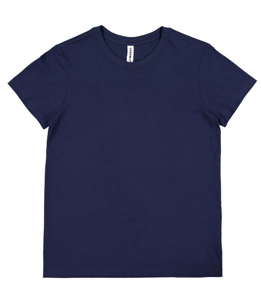 Z1001W Goodmates Womens Basic Short Sleeve Cotton Tee, Ink, Sizes XS to 3XL