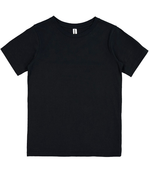 X1001Y Goodmates Youth Basic Short Sleeve Cotton Tee, Black, Sizes 10 to 16