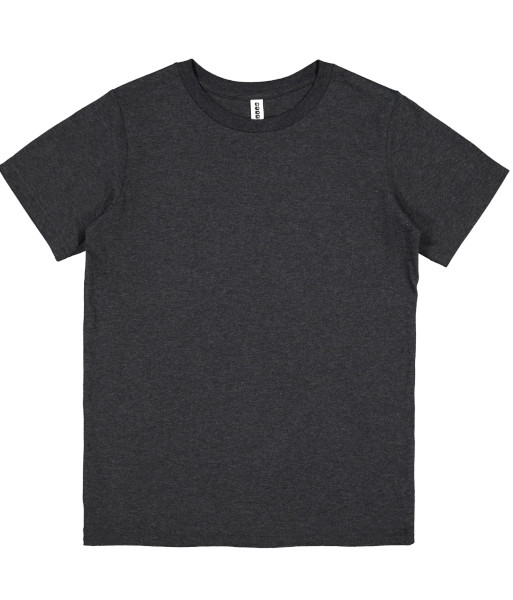 X1001Y Goodmates Youth Basic Short Sleeve Cotton Tee, Charcoal Marle, Sizes 10 to 16