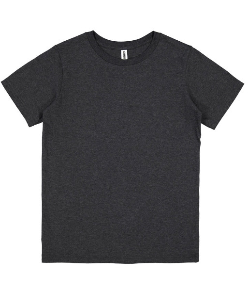 X1001K Goodmates Kids Basic Short Sleeve Cotton Tee, Charcoal Marle, Sizes 4 to 8