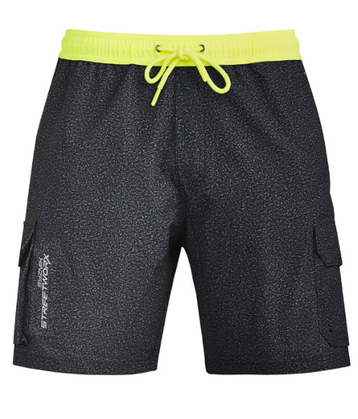 ZS240 Syzmik Mens Streetworx Board Short, Grey Marle, Sizes 2XS to 7XL