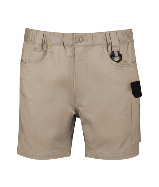 ZS607 Syzmik Mens Rugged Cooling Stretch Short Short, Khaki, Sizes 72 to 122
