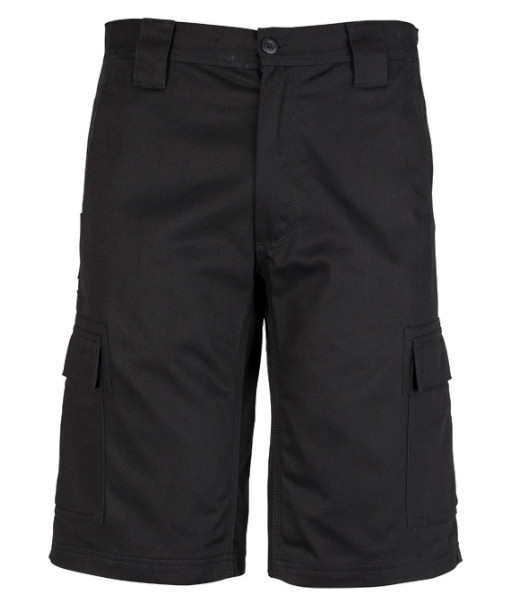 ZW012 Syzmik Mens Midweight Drill Cargo Short, Black, Sizes 72 to 132