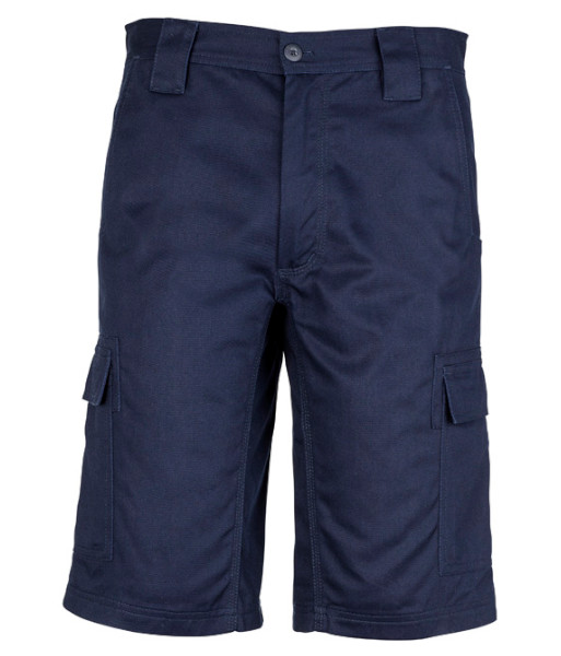 ZW012 Syzmik Mens Midweight Drill Cargo Short, Navy, Sizes 72 to 132