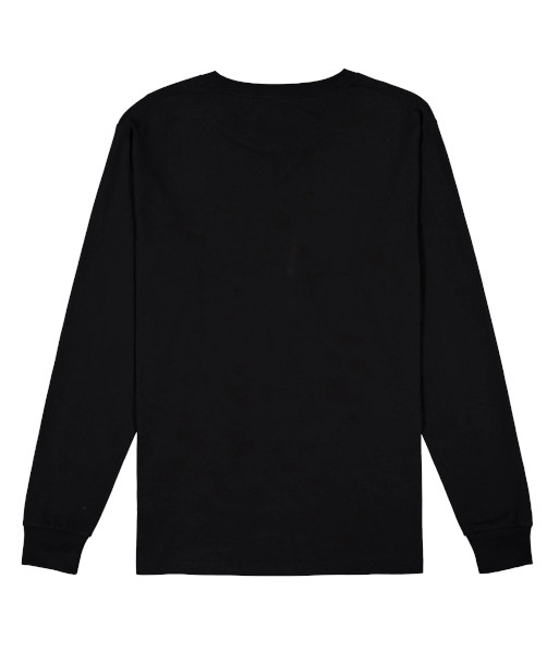 X1002M Goodmates Mens Basic Long Sleeve Cotton Tee, Black, Sizes S to 5XL