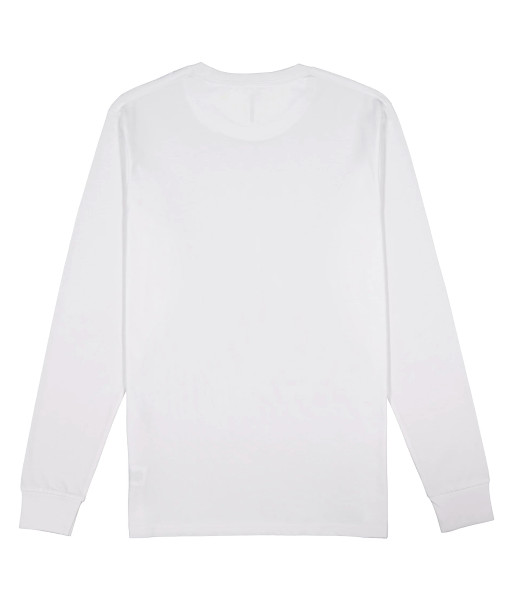 X1002M Goodmates Mens Basic Long Sleeve Cotton Tee, White, Sizes S to 5XL