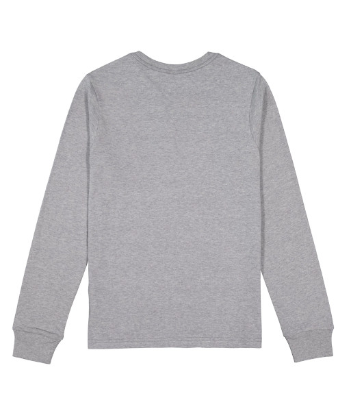 X1002W Goodmates Womens Basic Long Sleeve Cotton Tee, Grey Marle, Sizes XS to 2XL