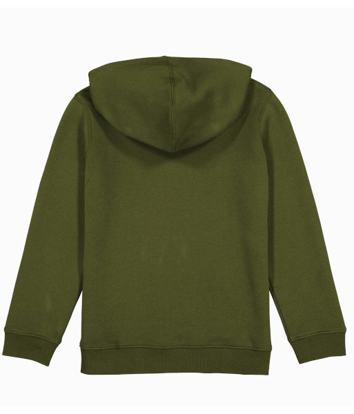 X1003K Goodmates Kids Basic Cotton Hoodie, Army, Sizes 4 to 8