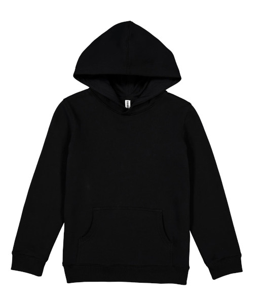 X1003K Goodmates Kids Basic Cotton Hoodie, Black, Sizes 4 to 8
