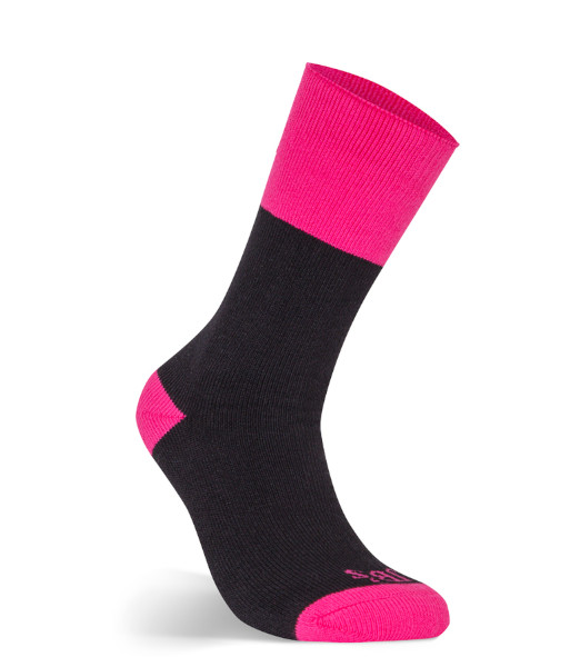 6WWS3 JB’s Wear Ladies Work Socks 3 Pack, Black/Pink