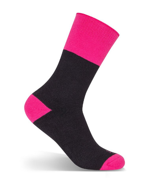 6WWSV JB’s Wear Ladies Ultra Thick Bamboo Work Socks, Black/Pink