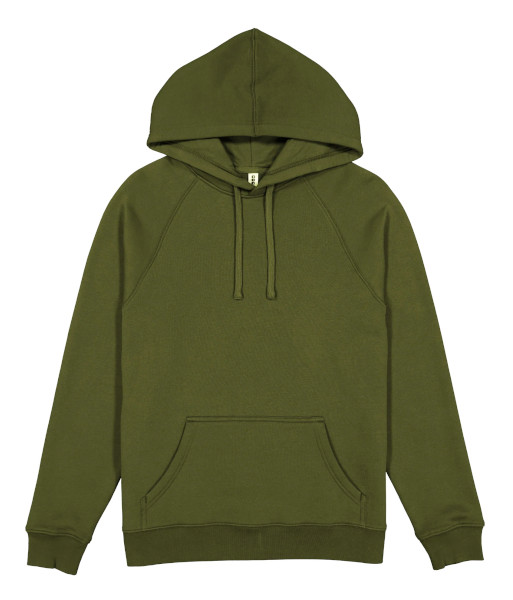 X1003W Goodmates Womens Basic Cotton Hoodie, Army, Sizes XS to 2XL