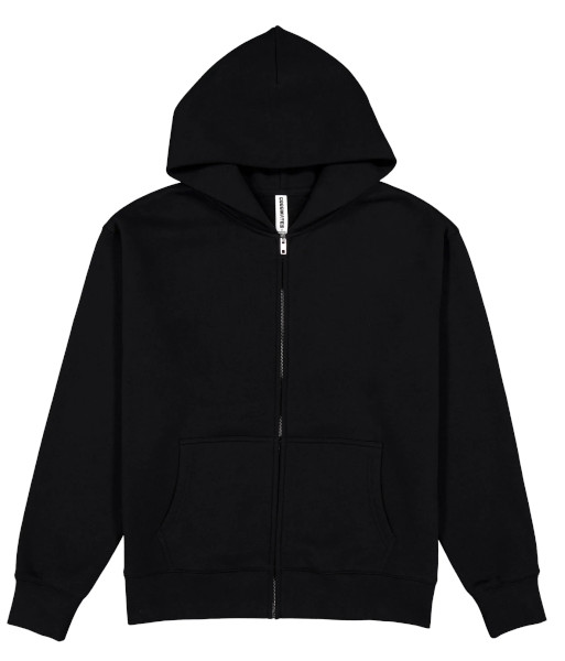 X2005W Goodmates Womens Everyday Zip Fleece Hoodie, Black, Sizes XS to 2XL