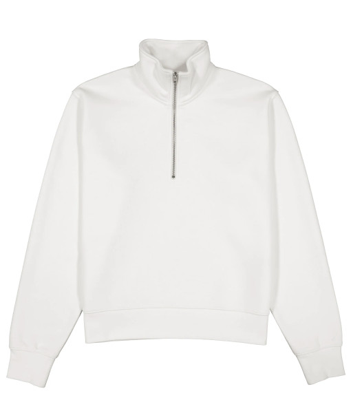 X2006W Goodmates Womens Everyday 1/4 Zip Fleece Sweatshirt, Ecru, Sizes XS to 2XL
