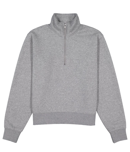 X2006W Goodmates Womens Everyday 1/4 Zip Fleece Sweatshirt, Grey Marle, Sizes XS to 2XL