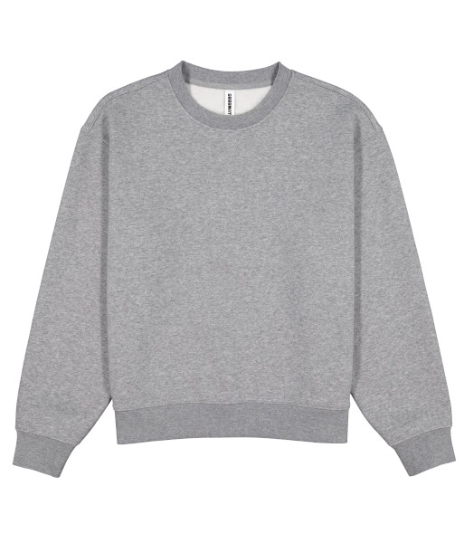 X2007W Goodmates Womens Everyday Crew Fleece Sweatshirt, Grey Marle, Sizes XS to 2XL