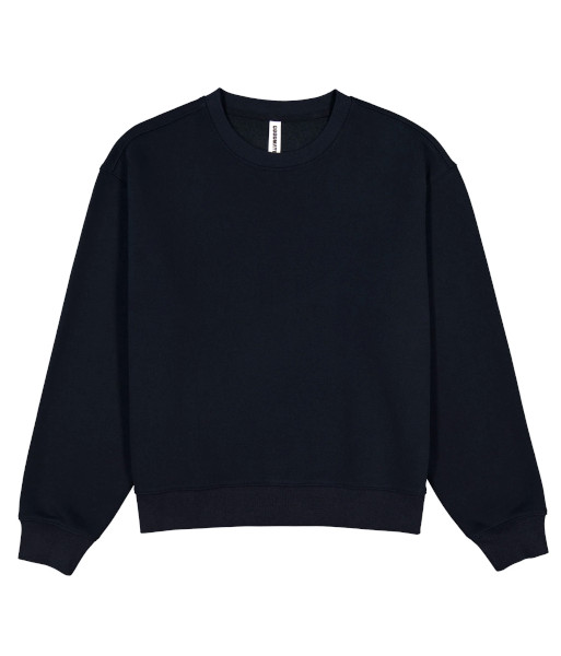 X2007W Goodmates Womens Everyday Crew Fleece Sweatshirt, Navy, Sizes XS to 2XL