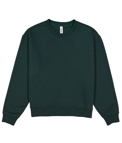 X2007W Goodmates Womens Everyday Crew Fleece Sweatshirt, Scarab Green, Sizes XS to 2XL