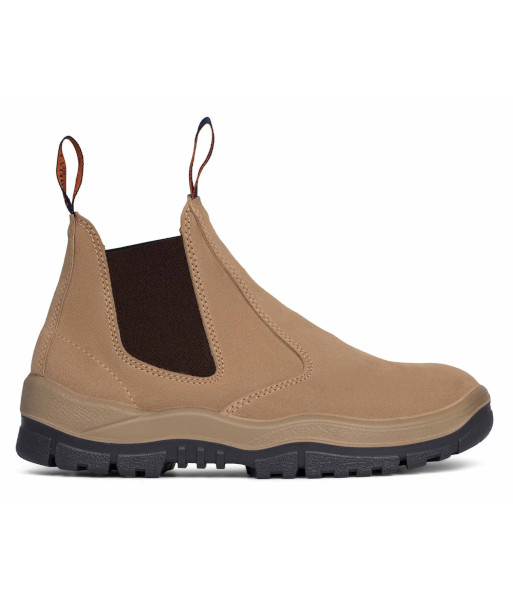 M240040 Esko Mongrel Suede Leather Slip On Steel Toe Safety Boot, Wheat, Sizes 5 to 14 (Half Sizes Available)