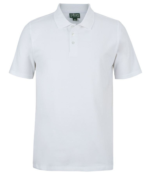2STS JB’s Cotton Stretch Polo, White, Sizes XS to 3XL