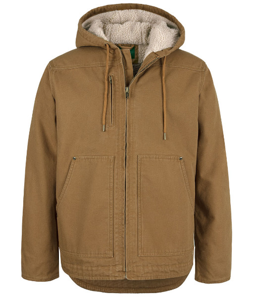 3BHJ JB’s Canvas Hooded Barn Jacket, Camel, Sizes XS to 5XL