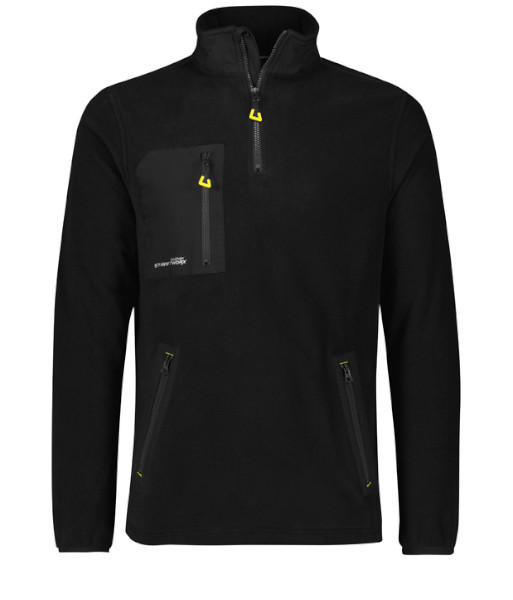 ZT210 Syzmik Unisex Streetworx Lightweight 1/4 Zip Polar Fleece, Black, Sizes 2XS to 7XL