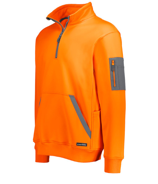 ZT665 Syzmik Unisex Streetworx Water Resistant 1/4 Zip Pullover, Orange, Sizes 2XS to 7XL