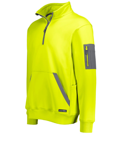 ZT665 Syzmik Unisex Streetworx Water Resistant 1/4 Zip Pullover, Yellow, Sizes 2XS to 7XL