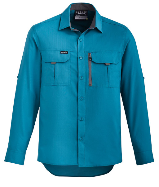 ZW460 Syzmik Mens Outdoor Long Sleeve Shirt, Diesel, Sizes 2XS to 7XL