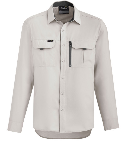 ZW460 Syzmik Mens Outdoor Long Sleeve Shirt, Natural, Sizes 2XS to 7XL