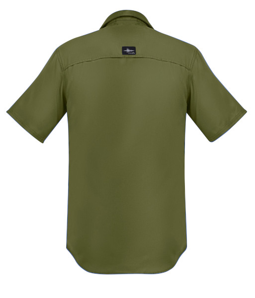 ZW465 Syzmik Mens Outdoor Short Sleeve Shirt, Army, Sizes 2XS to 7XL