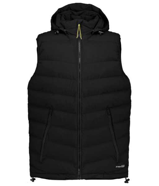 ZV245 Syzmik Unisex Streetworx Hooded Puffer Vest, Black, Sizes 2XS to 7XL