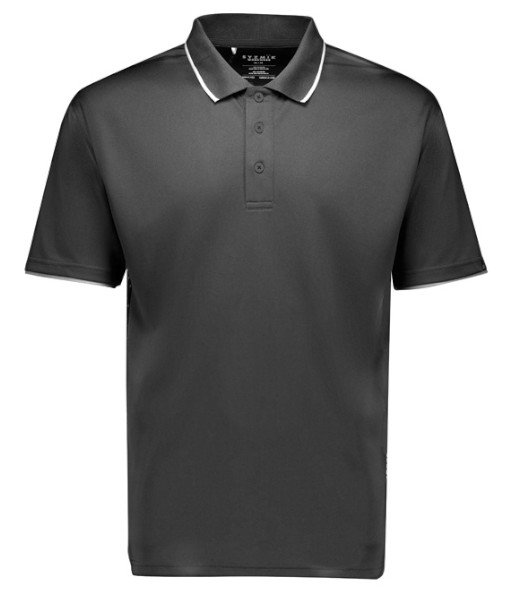 ZH165 Syzmik Mens Spark Polo, Charcoal/White, Sizes 2XS to 7XL